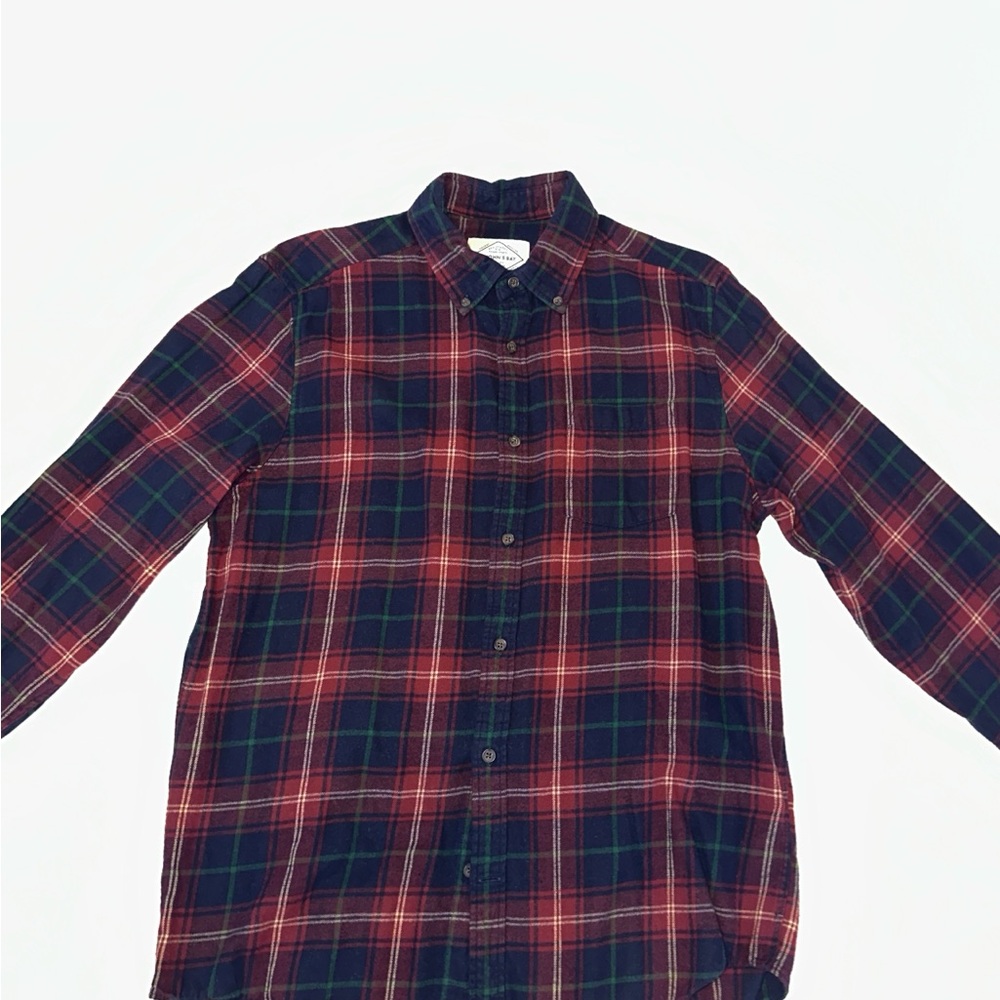 St. John's Bay Red and Blue Plaid Casual Shirt